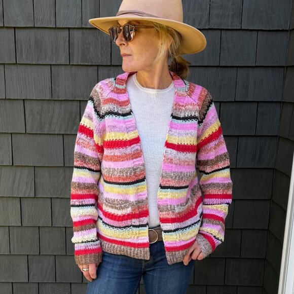 A Handmade Knit Cardigan Sweater - Picture 3 of 6